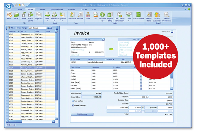 mysoftware my invoices and estimates