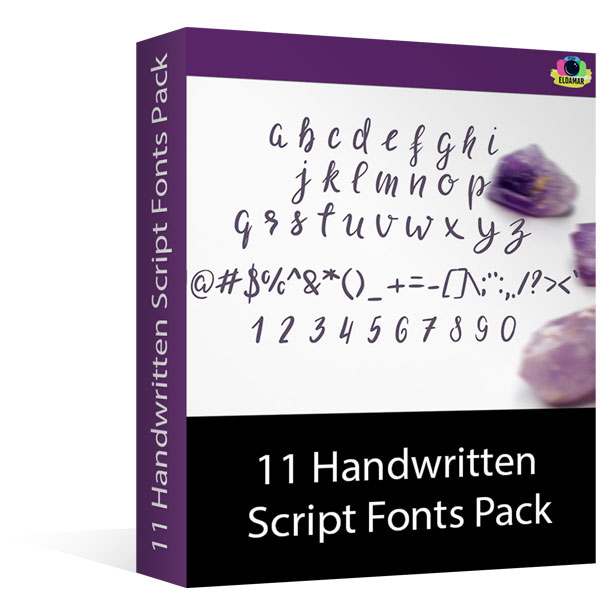 Pack di 11 Font Script manoscritti